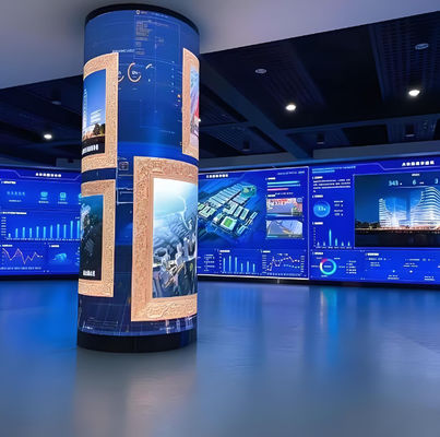 Pantalla de módulo blando interior de alta definición con pantalla LED de media esfera flexible