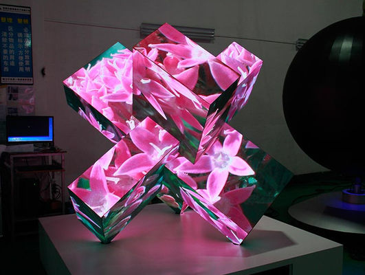Pantalla LED transparente P4 convenientemente instalada Diseño ligero de alta resolución